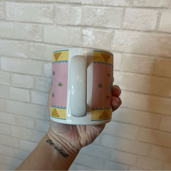 Vintage Aztec Cactus Ceramic Mug 1989 June Sobel Vandor Southwestern Mug - Picture 4 of 7